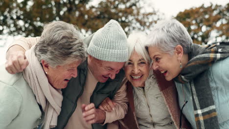 Conversation,-laughing-and-elderly-friends