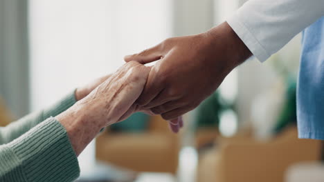 Holding-hands,-closeup-and-nursing-home