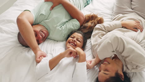 Family,-bedroom-and-fun-tickle-in-morning