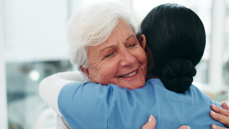 Nurse-hug-old-woman-patient