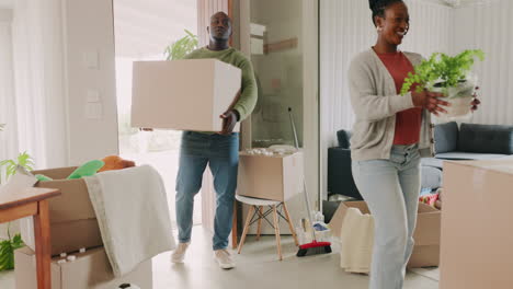 Moving,-box-and-happy-with-black-couple-at-front