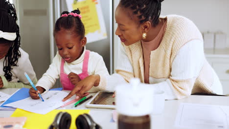 Hausaufgaben,-Bildung-Und-Hilfe-Bei-Schwarzen-Familien