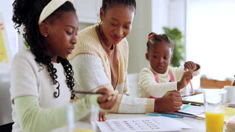 Liebe,-Hausaufgaben-Und-Hilfe-Bei-Der-Schwarzen-Familie