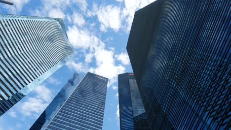 Singapore,-marina-bay-1st-june-2022-low-angle-view-of-ocean-financial-center-,