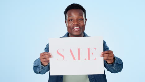Marketing,-poster-and-sale-with-a-black-man