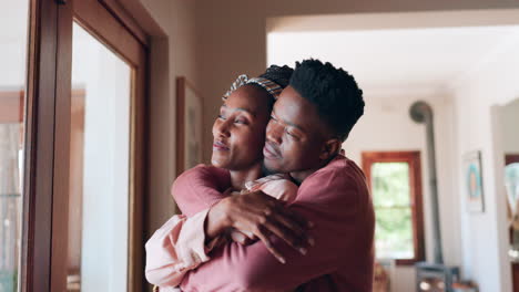 Love,-affection-and-happy-black-couple-hug