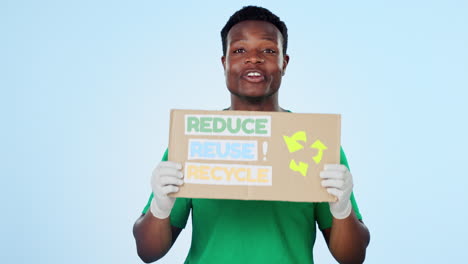 Recycling,-Nachhaltigkeit-Und-Schritte-Mit-Einem-Schwarzen-Mann