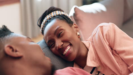 Happy-woman,-love-and-black-couple-conversation