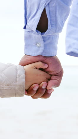 Love,-zoom-and-father-with-child-holding-hands