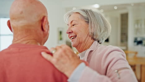 Senior-couple,-dancing-and-smile-in-home