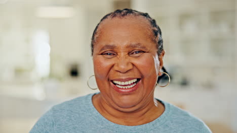 Portrait-of-senior-black-woman-in-home