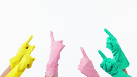Gloves,-hands-and-pointing-up-to-mockup-space