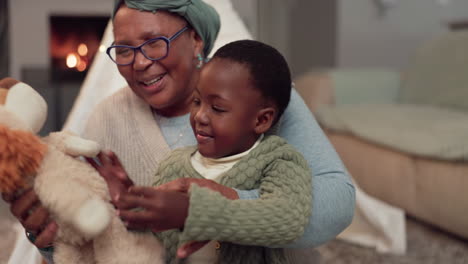 Love,-home-and-grandmother-with-a-kid