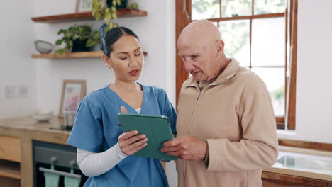 Clipboard,-healthcare-and-nurse-with-senior-man