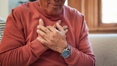 Hände,-Herzinfarkt-Und-älterer-Mann-Auf-Dem-Sofa