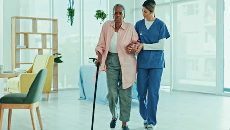 Doctor,-senior-woman-and-walking-stick