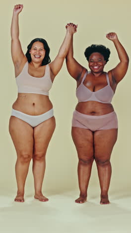 Body-positive,-diversity-and-women-holding-hands