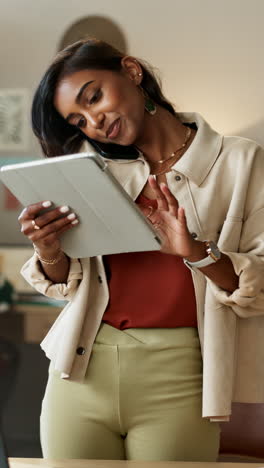 Phone-call,-supply-chain-and-woman-on-tablet