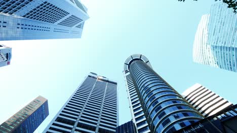 Singapore,-marina-bay-1st-june-2022-low-angle-view-of-ocean-financial-center-,