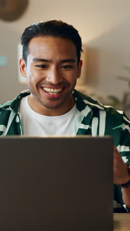 Man,-laptop-and-celebrate-with-fist