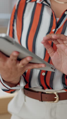 woman,-hands-or-typing-on-tablet-closeup