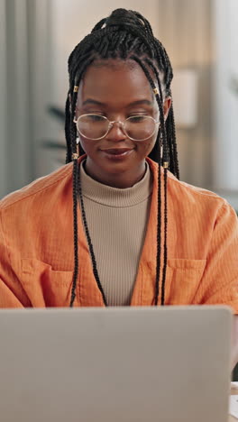 Happy,-laptop-and-business-with-black-woman