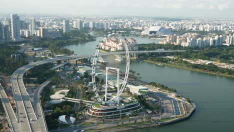 Singapore-june-11-,-2022:-aerial-view-of-singapore-flyer-in-day