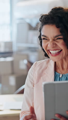 Business,-women-and-tablet-with-high-five