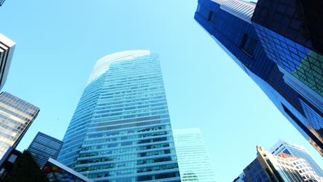 Singapore,-marina-bay-1st-june-2022-low-angle-view-of-ocean-financial-center-,