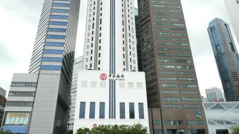 Singapur-1-De-Junio-De-2022-Logotipo-Del-Banco-De-China-En-El-Edificio-Financiero