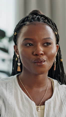 Black-woman,-eating-and-chocolate-as-dessert