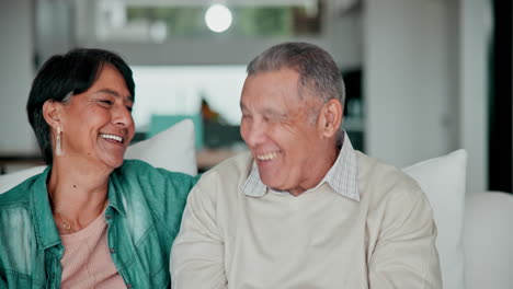 Home,-relax-and-senior-couple-laughing-at-funny