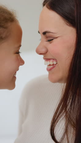 Home,-nose-together-and-mother-with-child