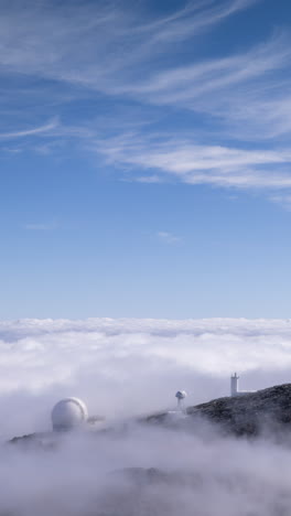 Radio-Satellites-At-El-Roque-De-Los-Muchachos-In-Vertical-Format