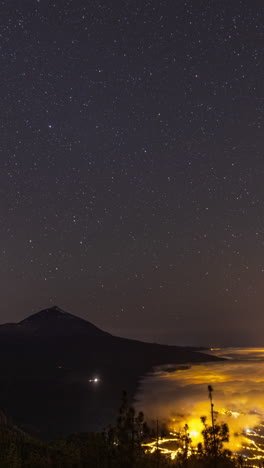 Vulkan-El-Teide-Auf-Teneriffa-In-Der-Vertikalen