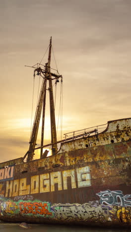 Dimitrios-shipwreck-in-the-peloponnese-greece-in-vertical