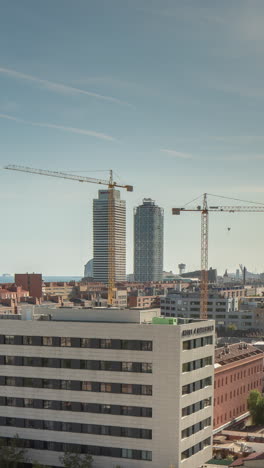 Horizonte-De-Barcelona-Desde-Un-Punto-De-Vista-Alto-En-Vertical