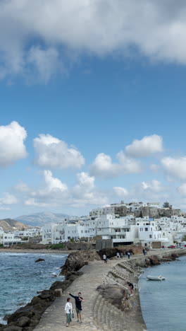 Naxos-Stadt-In-Naxos-Griechenland-In-Vertikaler