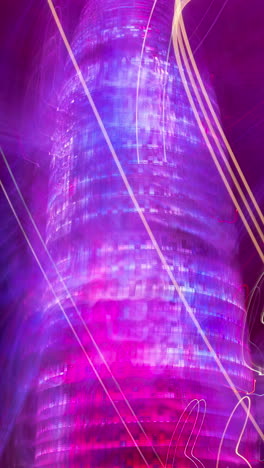 torre-agbar-in-barcelona,-spain-in-vertical