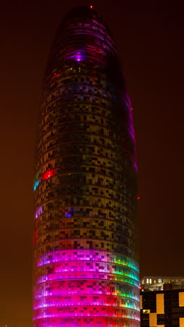 torre-agbar-in-barcelona,-spain-in-vertical