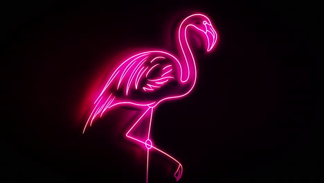 Ai-Rosa-Neon-Flamingo-Vogel-Zeichen