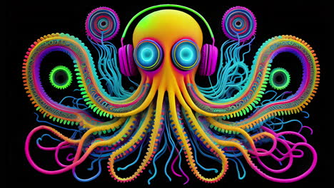 KI-generierter-Disco-Oktopus