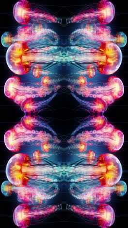 Quallen-Schweben-Im-Abstrakten-Hintergrund-Ai