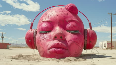 ancient-stone-heads-in-dystopian-desert-setting-wearing-headphones-made-with-generative-art