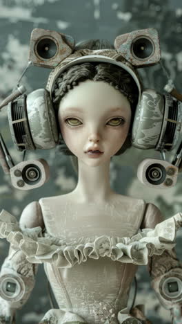 porcelain-female-statue-dolls-with-audio-speakers-and-headphones-made-with-AI