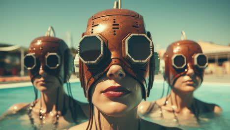 retro-space-age-female-synchronized-swimmers-made-with-generative-AI