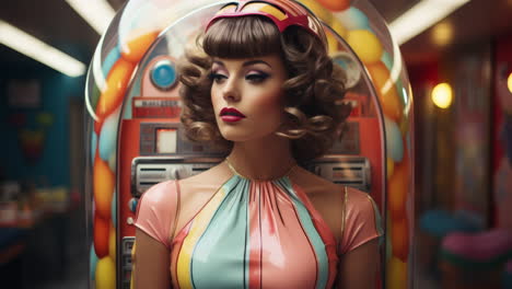 jukeboxes-and-female-mannequin-head-made-with-generative-AI