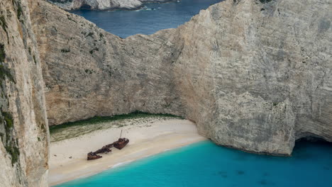 Naufragio-Del-Navío-Navagio-En-Zakynthos,-Grecia