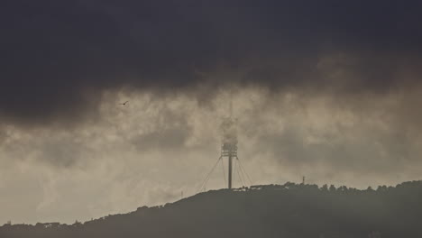 Vista-Del-Tibidabo-De-Barcelona-Con-Cielo-Tormentoso