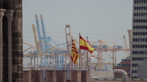 Vista-Del-Horizonte-De-Barcelona-Desde-Un-Punto-Panorámico-Alto-En-El-Centro-De-La-Ciudad